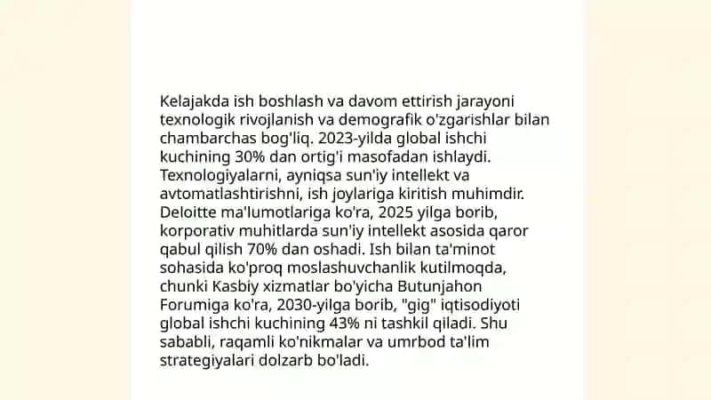 Kelajakda ish boshlash va davom ettirish 3