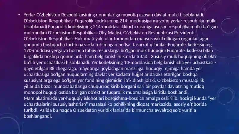 YERGAMULKCHILIK VAyerdanfoydalanishhuquqi 3
