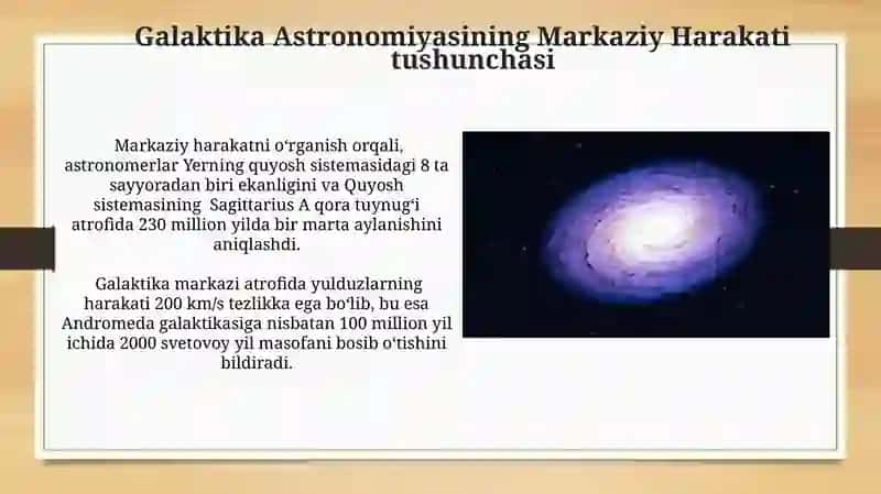 Galaktika astranomiyasi Sentroidlar xarakati 3