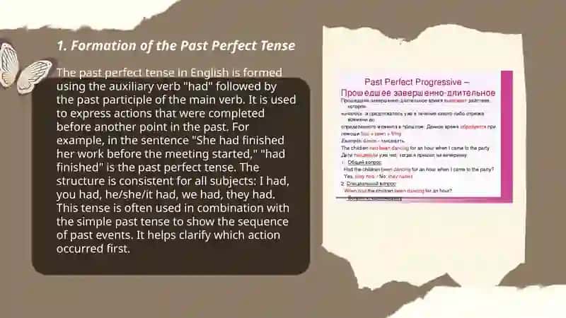 Past perfect tense 3