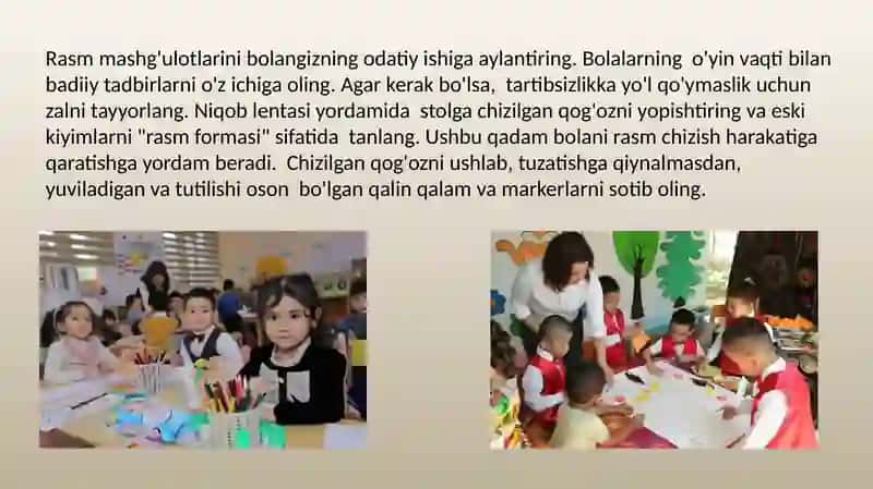 Bolalarni rasm chizishni o'rgatish 3