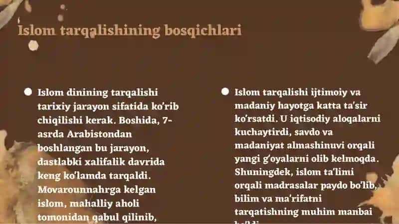 Islom tarqalishining tarixiy jarayonlari va ijtimoiy ta'siri 3