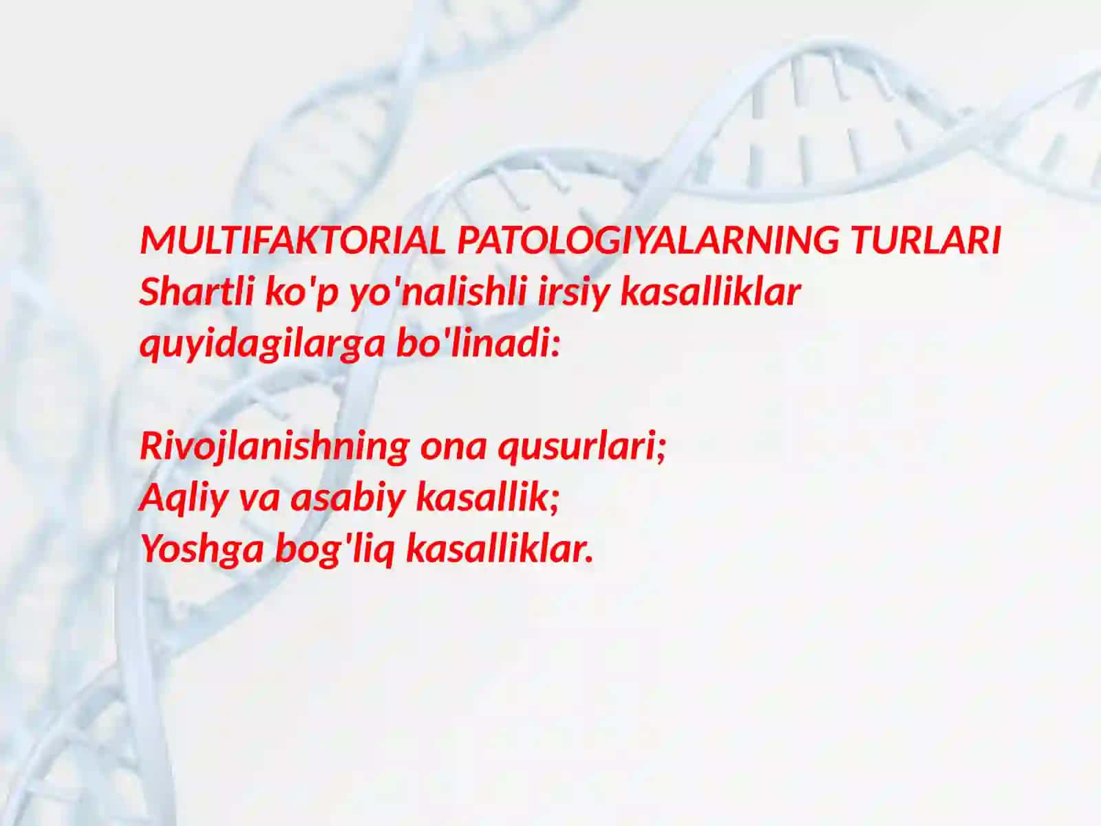 Multifaktorial kasalliklar 3