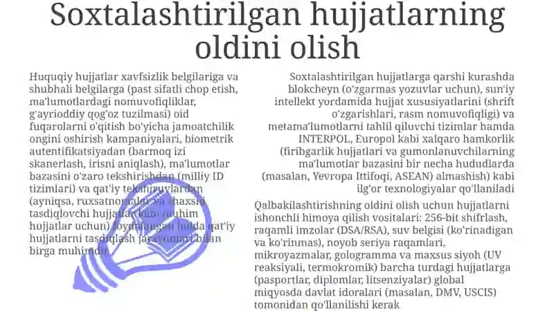 Soxtalashtirilgan hujjatlar 3