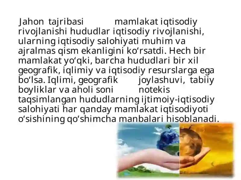 Hududiy tahlil uslublari va mintaqaviy rivojlanishni modellashtirish 3