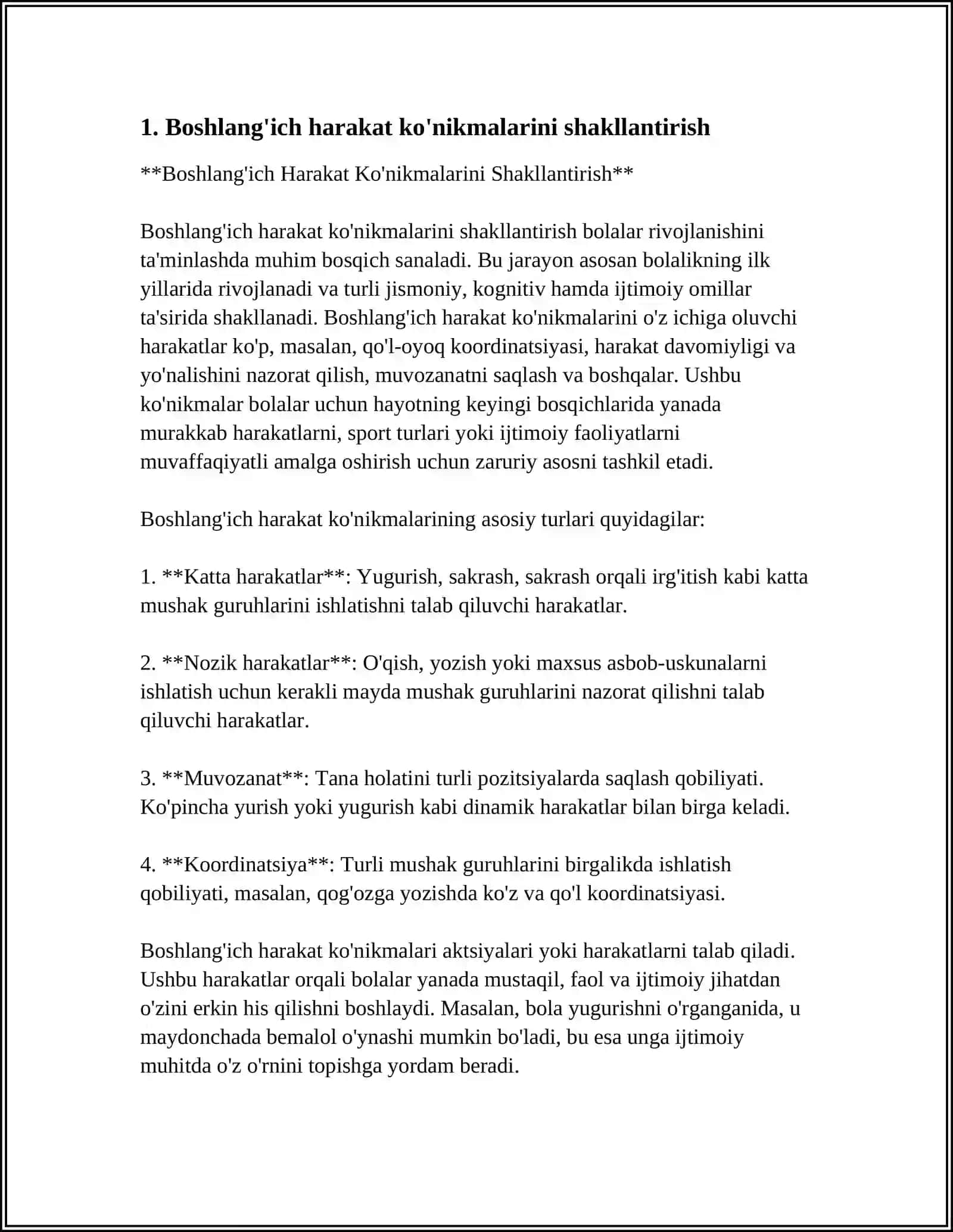 MAKTABGACHA YOSHIDAGI BOLALARNI ASOSIY HARAKATLARGA O'RGATISH METODIKASI 3