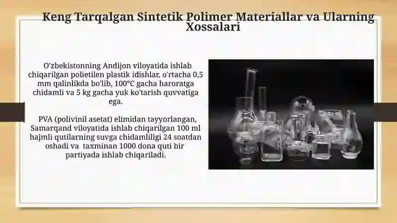 Sintetik Polimer Materiallardan Tayyorlangan Uy-ro'zg'or Buyumlari 3
