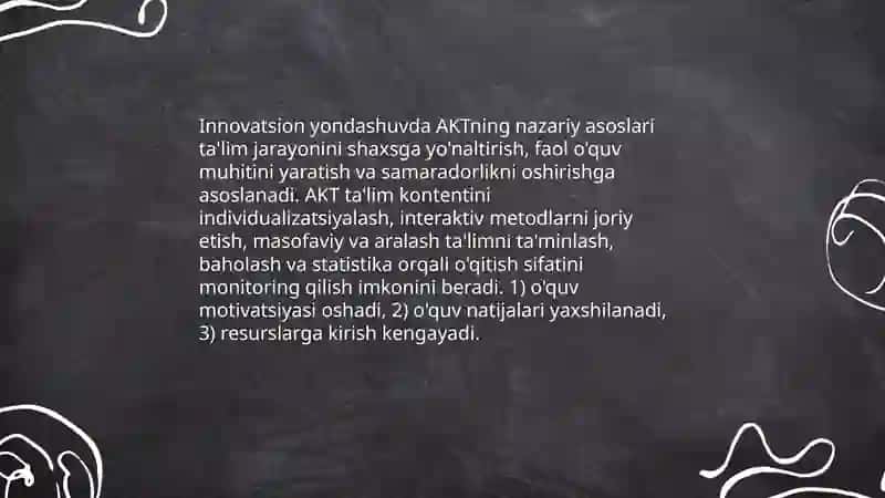 Innovatsion yondashuvda AKTdan foydalanish 3