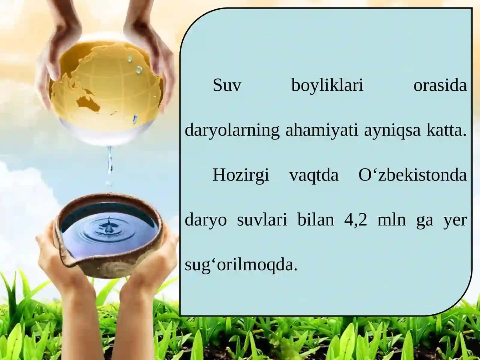 O‘zbekistonning suv boyliklaridan foydalanish va ularni muhofaza qilish 3