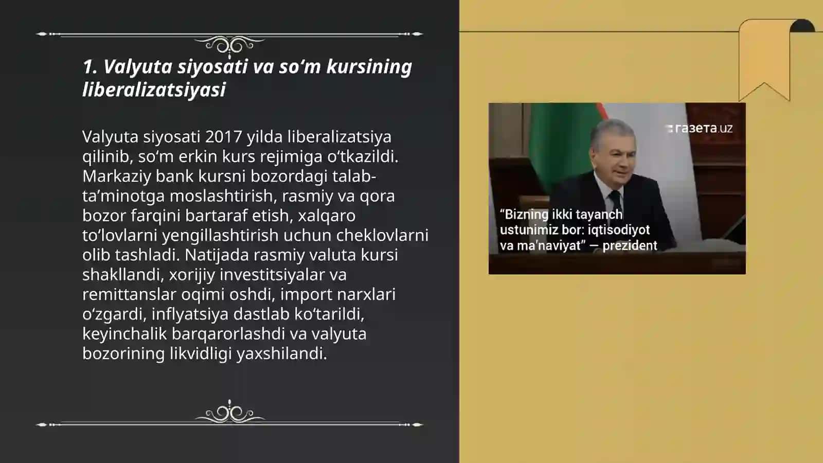 O'zbekistondagi iqtisodiy islohotlar va uning natijalari 3