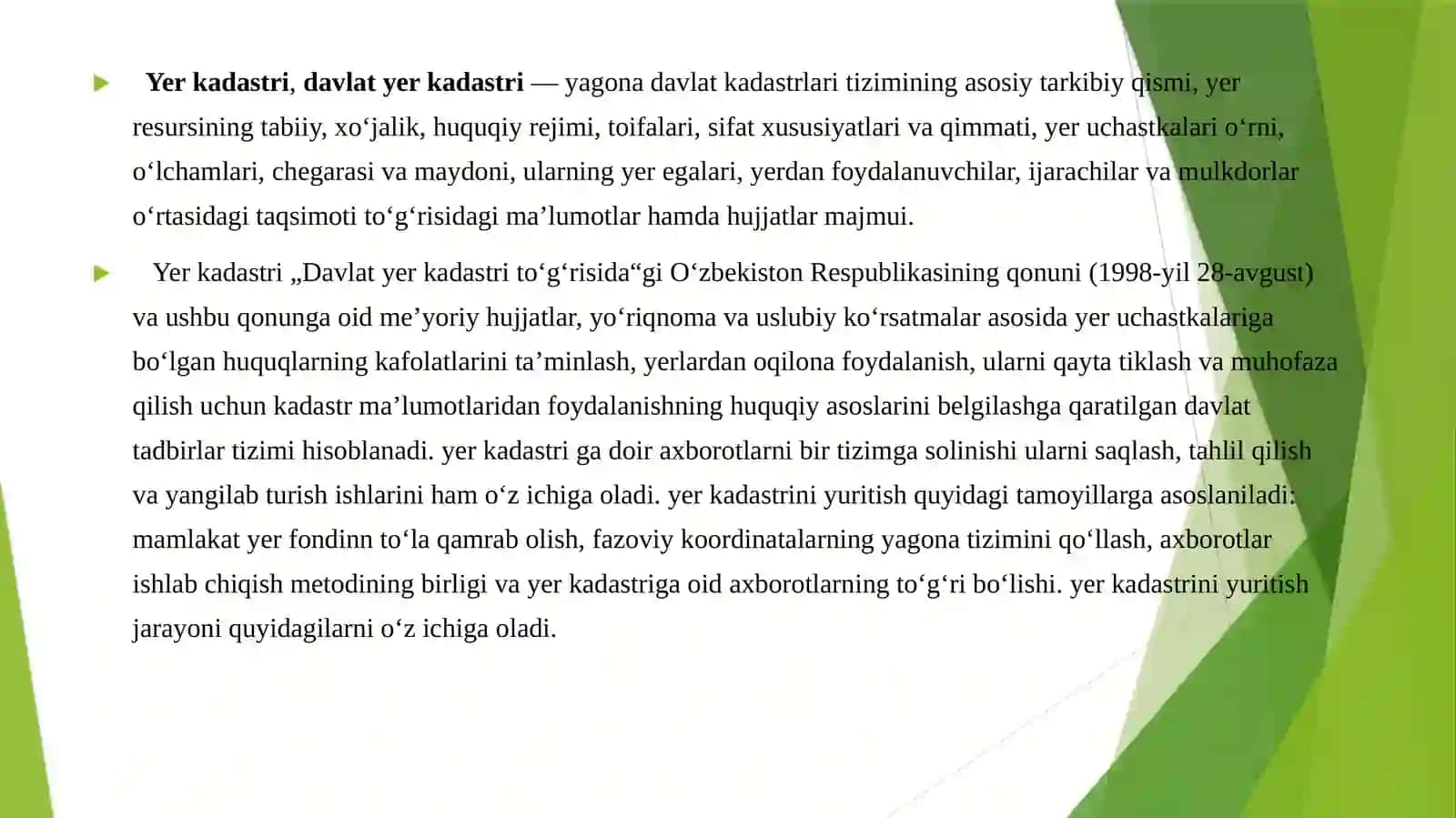 Davlat yer kadastr tushunchasi va yuritish tartibi 3