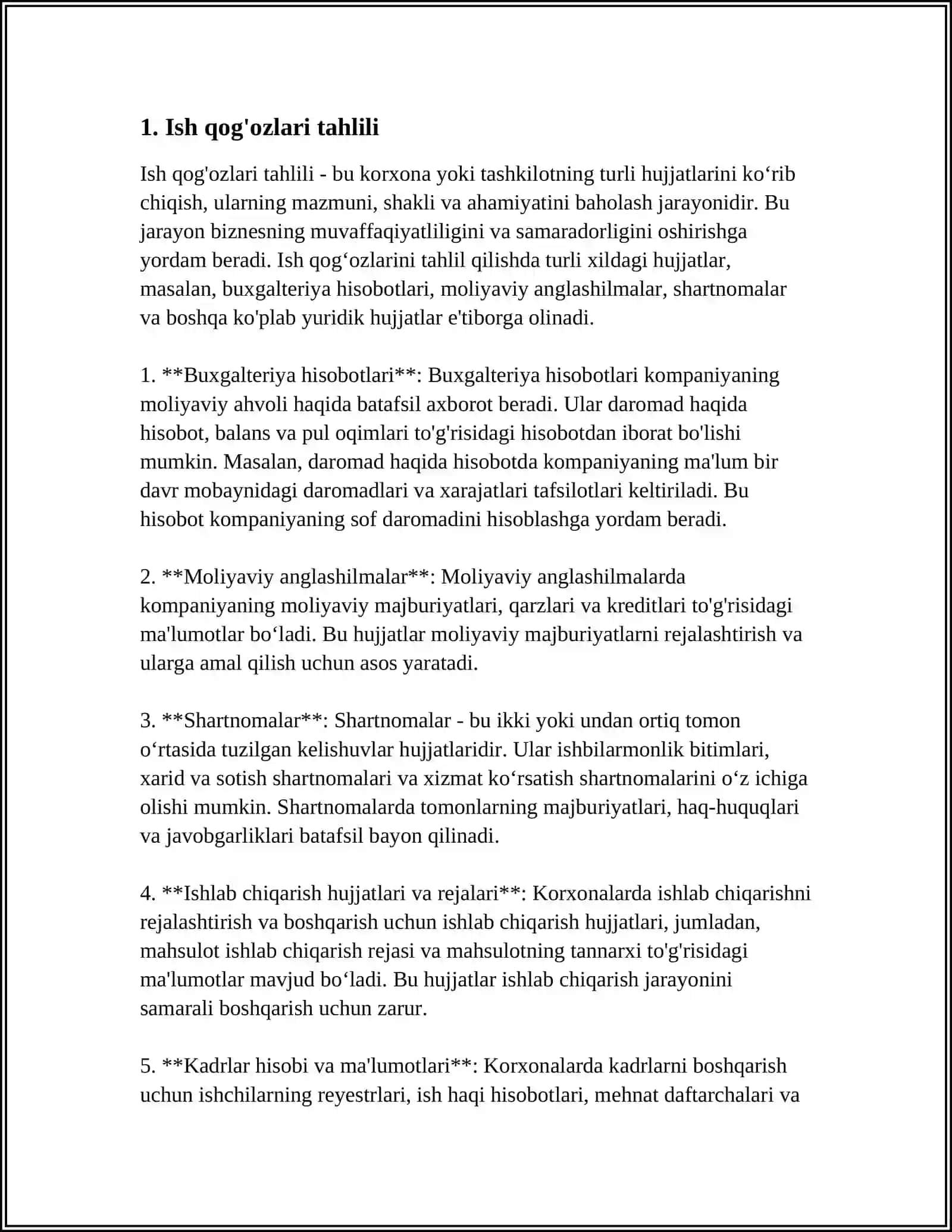 ISH QOGʻOZLARINING GRAMMATIK TARKIBI 3