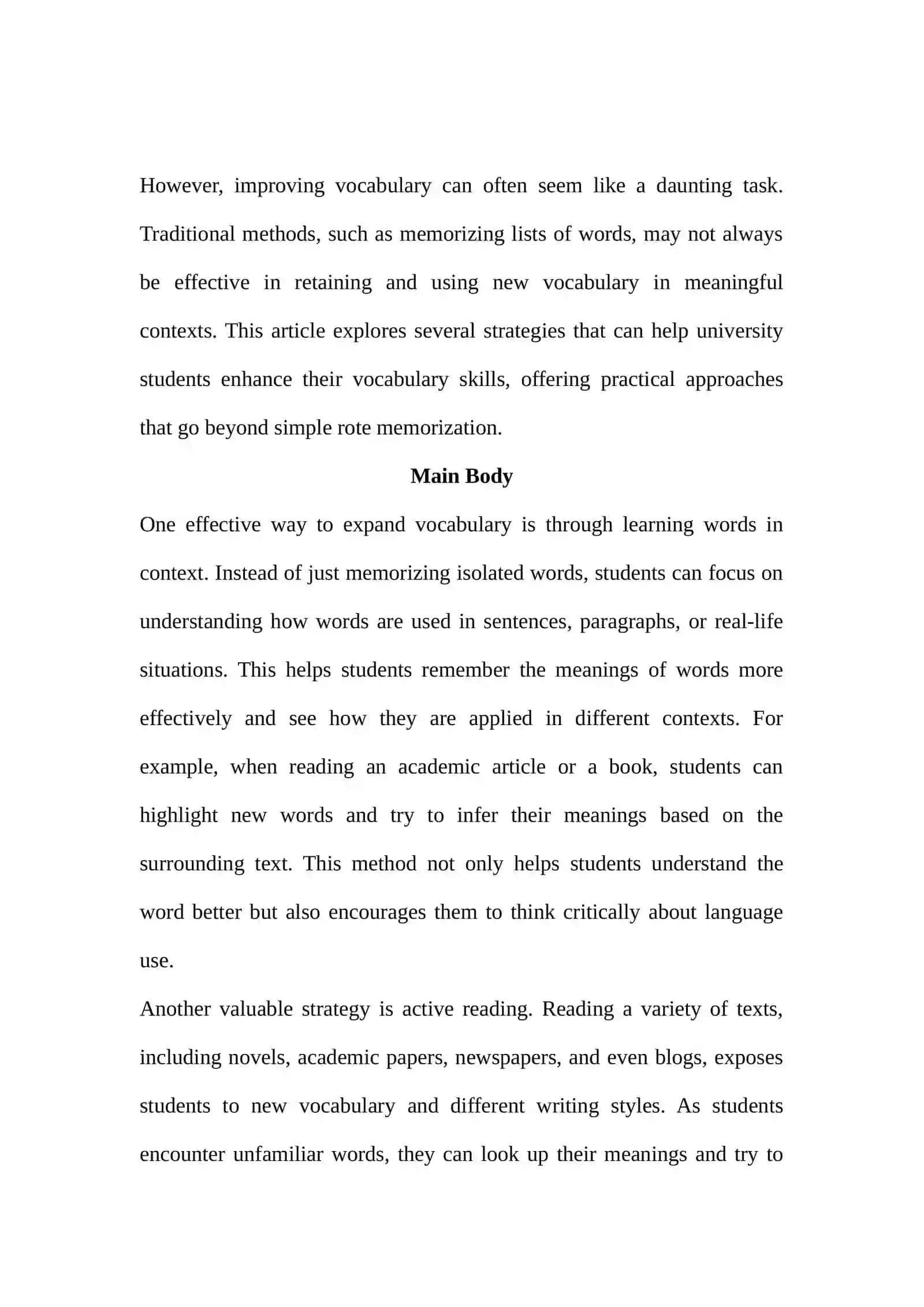 Useful strategies to enhance vocabulary skills of university students 3