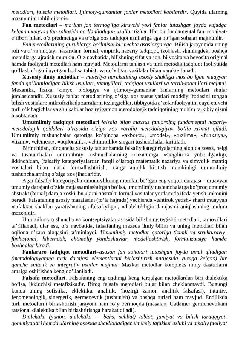 Falsafaning metod, qonun va kategoriyalari 3