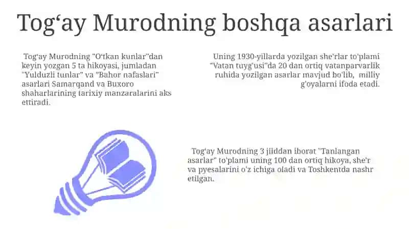 Togʻay Murod hayoti va ijodi 3