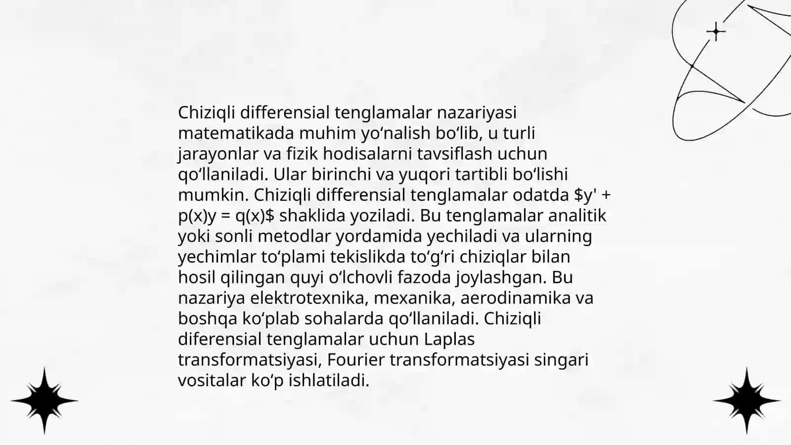 Chiziqli differensial tenglamalar nazariyasi 3