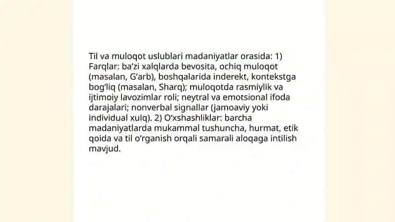 Til va muloqot uslublari: farq va oʻxshashliklar 3
