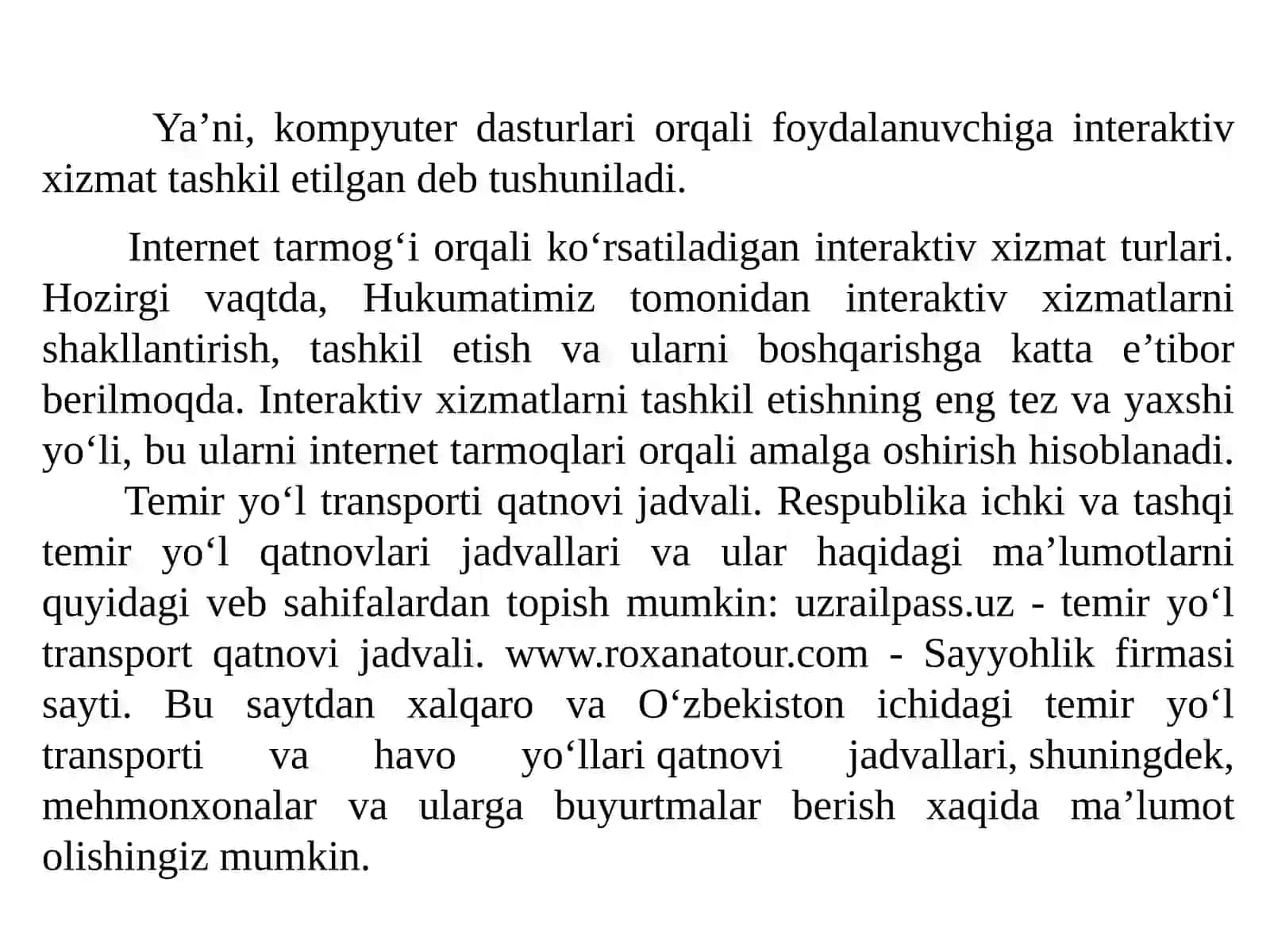 Soha axborot tizimlarining interaktiv xizmatlari 3