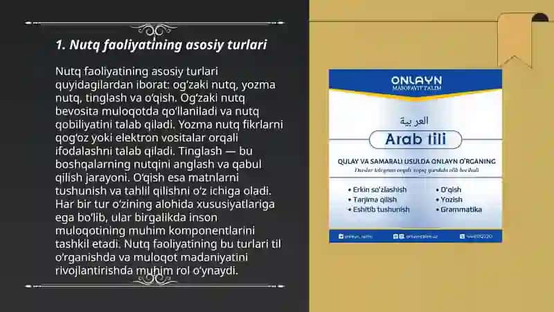 Nutq faoliyatining asosiy turlari 3