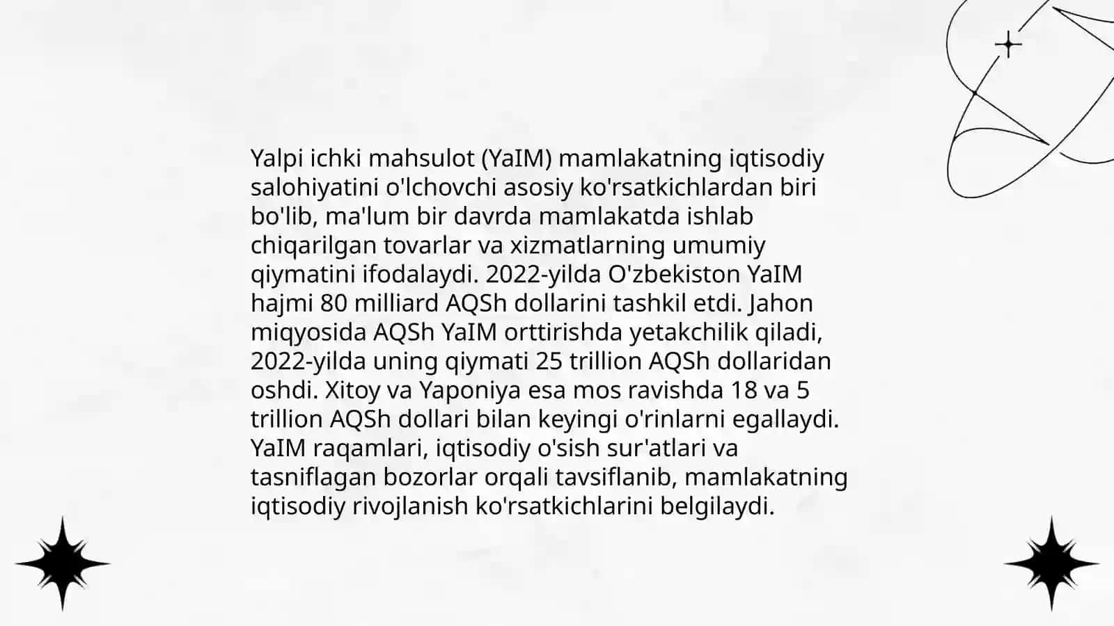 Zamonaviy jahon xo‘jaligi subektlari va mamlakatlning jahon iqtisodiyotidagi o‘rnini tavsiflovchi ko‘rsatkichlar tizimi 3