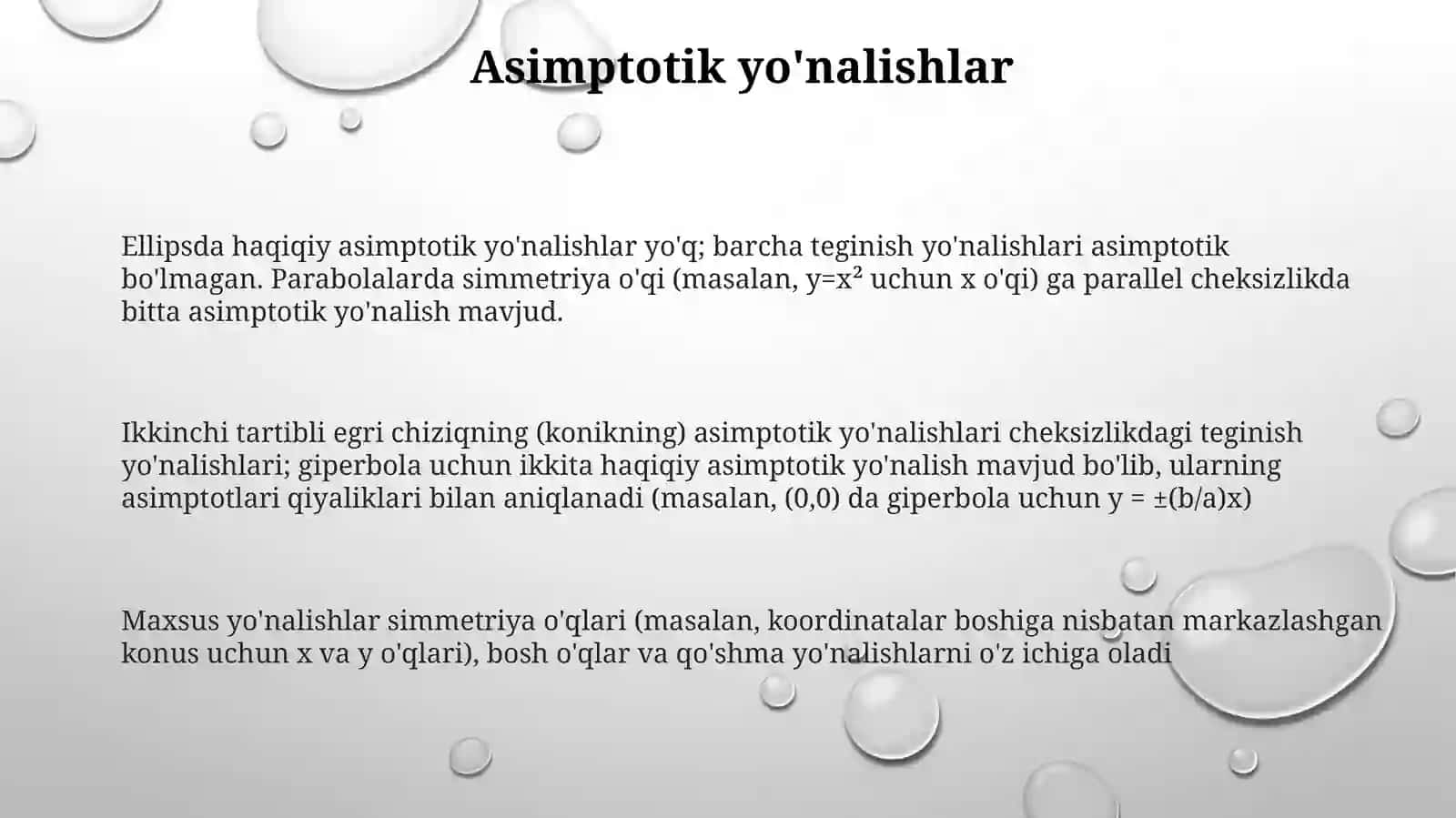 Asimtotik va Asimptotik Yo'nalishlar 3
