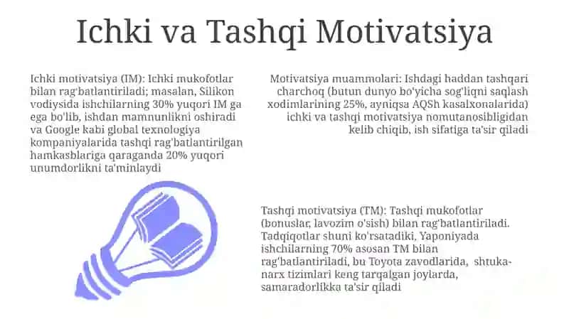 Motiv va motivatsiya muammosi 3