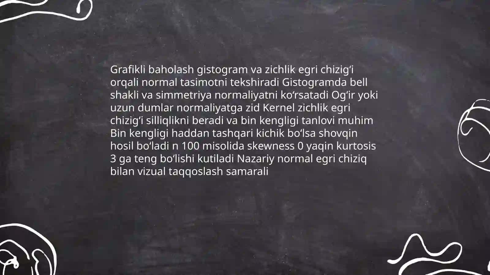 Normal tasimotni baholash metodlari 3