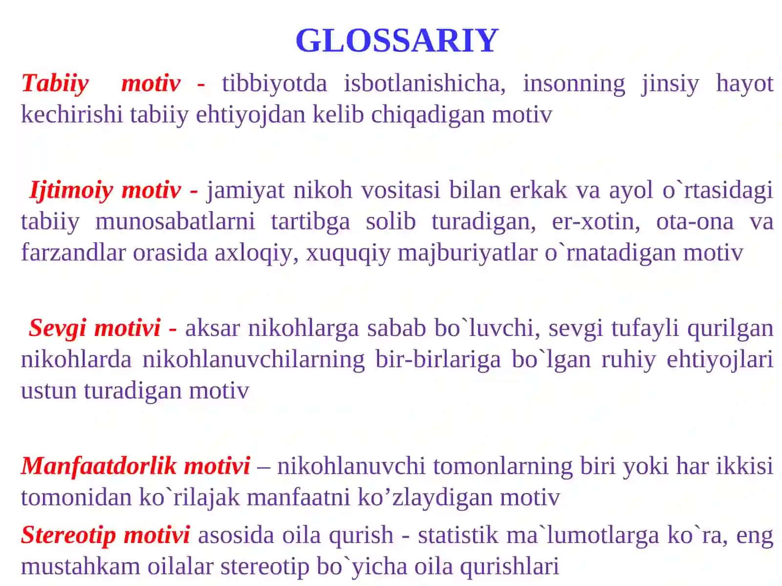 YOSHLARNI OILAVIY HAYOTGA TA'YORLASH 3
