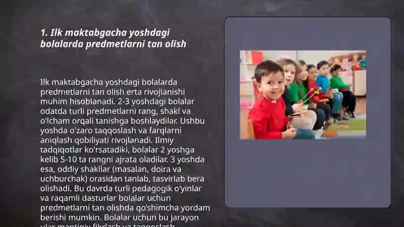 Predmetlarni tan olish 3