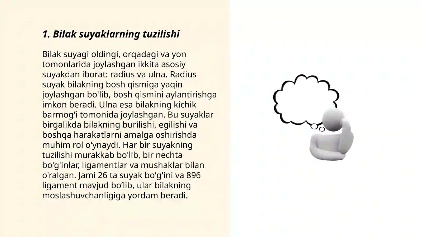 Bilak tirsak va qoʻl panja suyaklari 3