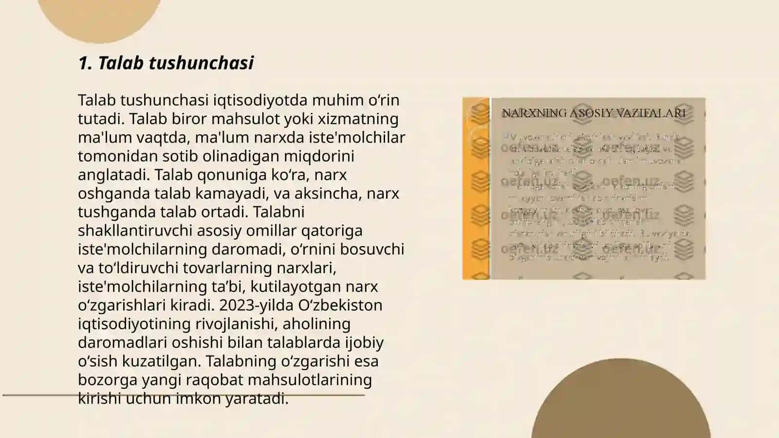 Talab va Taklifning Funksiyalari 3