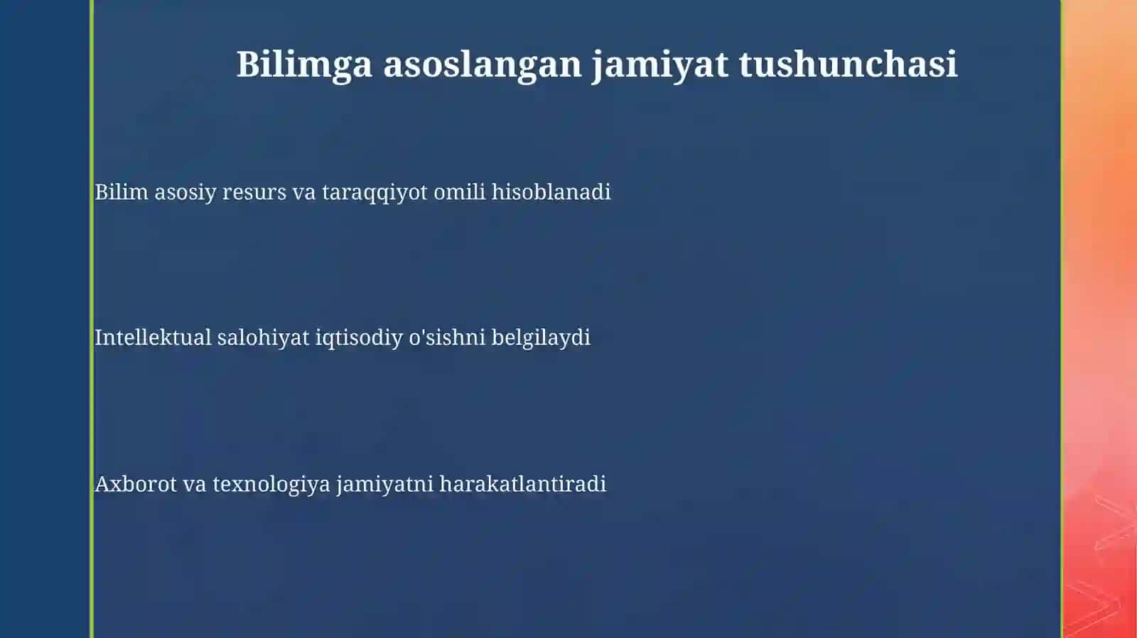 Bilimga asoslangan jamiyatda muaffaqiyat qozonish 3
