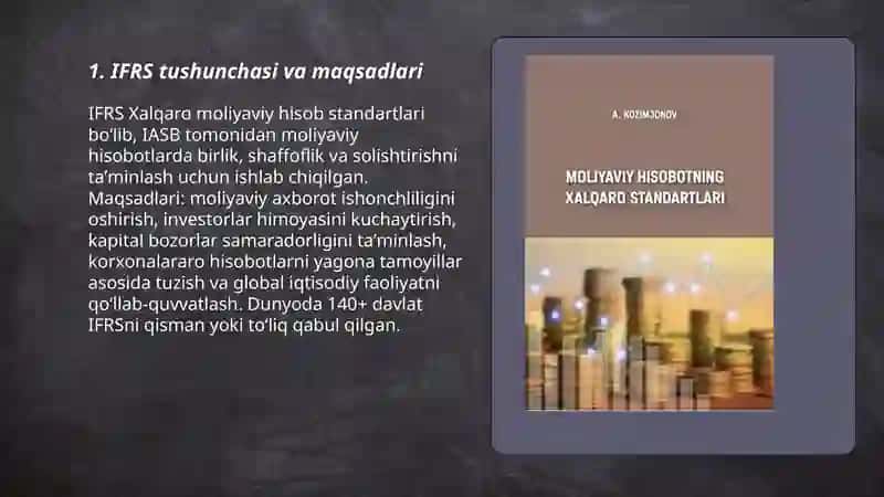 Moliyaviy hisobotlarning xalgaro standartlari (IFRS) va ularning ahamiyati 3