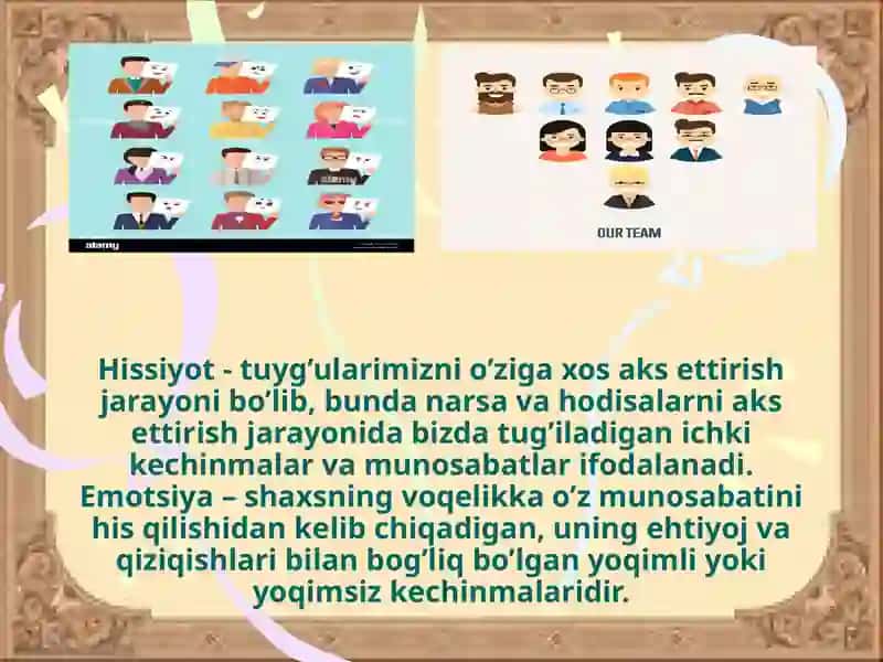 Har xil emotsiyalar va hissiyotlarning ta’rifi 3