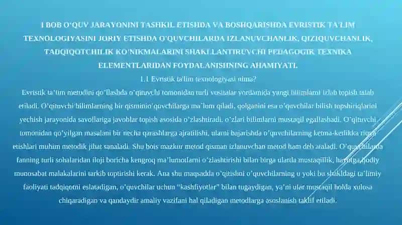 Evristik ta’lim texnologiyasi 3