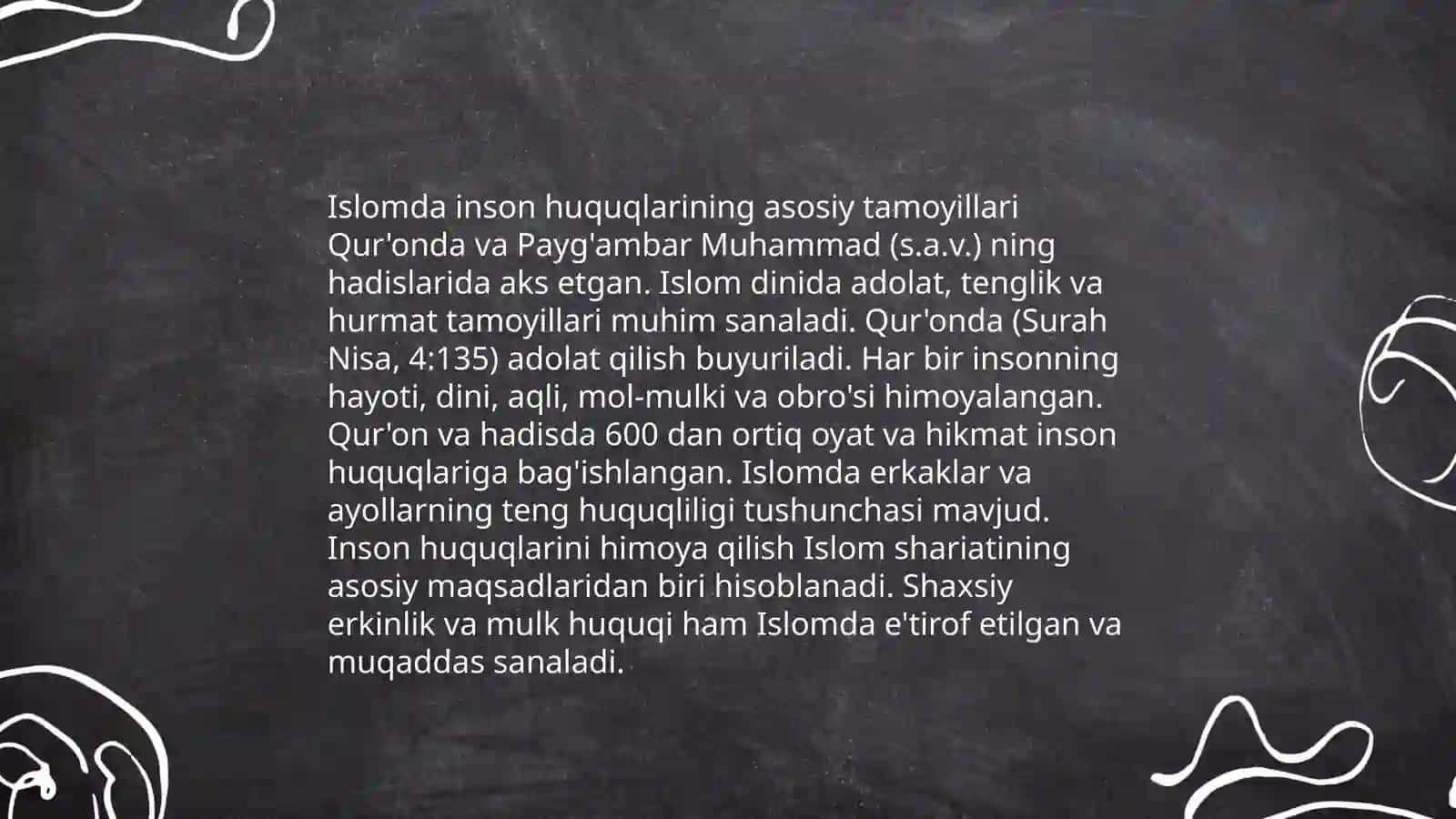 Islomda inson huquq va erkinliklarini ta‘minlashning oʻziga xos jihatlari 3