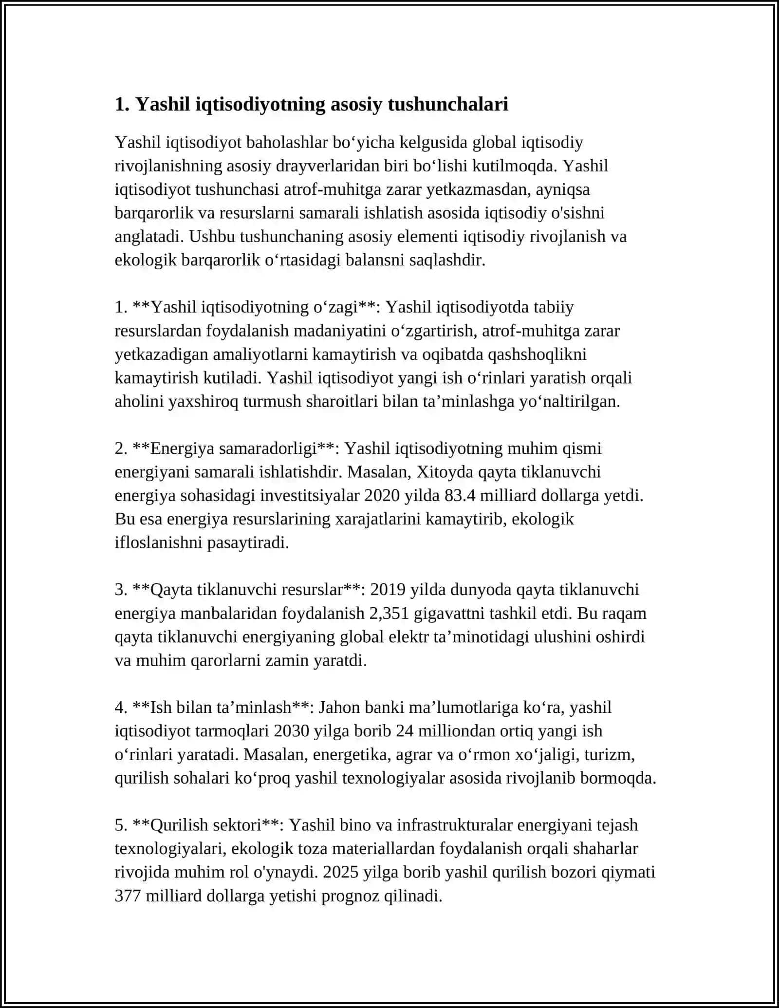 "YASHIL IQTISODIYOT" KURSINING PREDMETI VA METODI 3