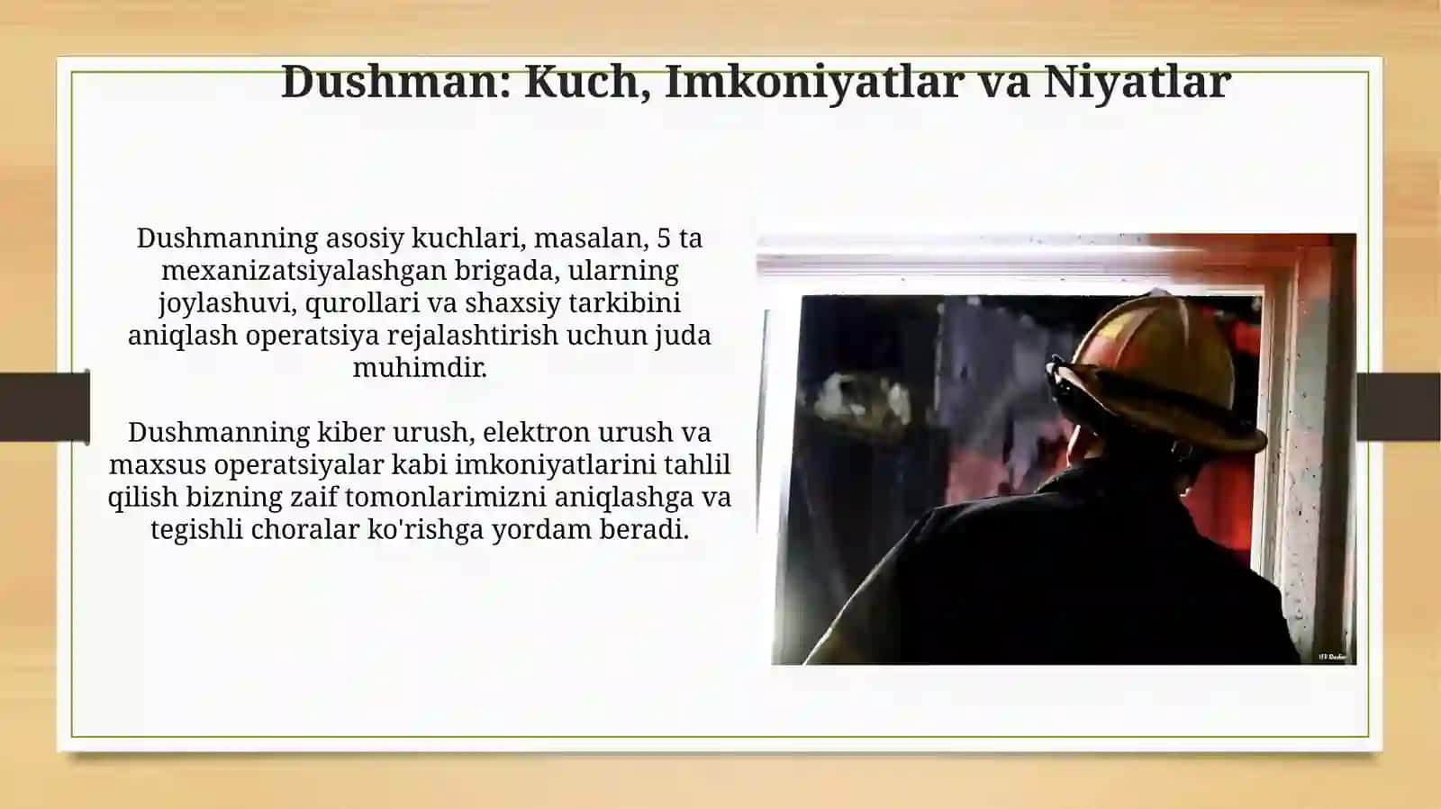 Vaziyatni baholashda razvedka komandiri nimalarga e’tiborberishkerak 3