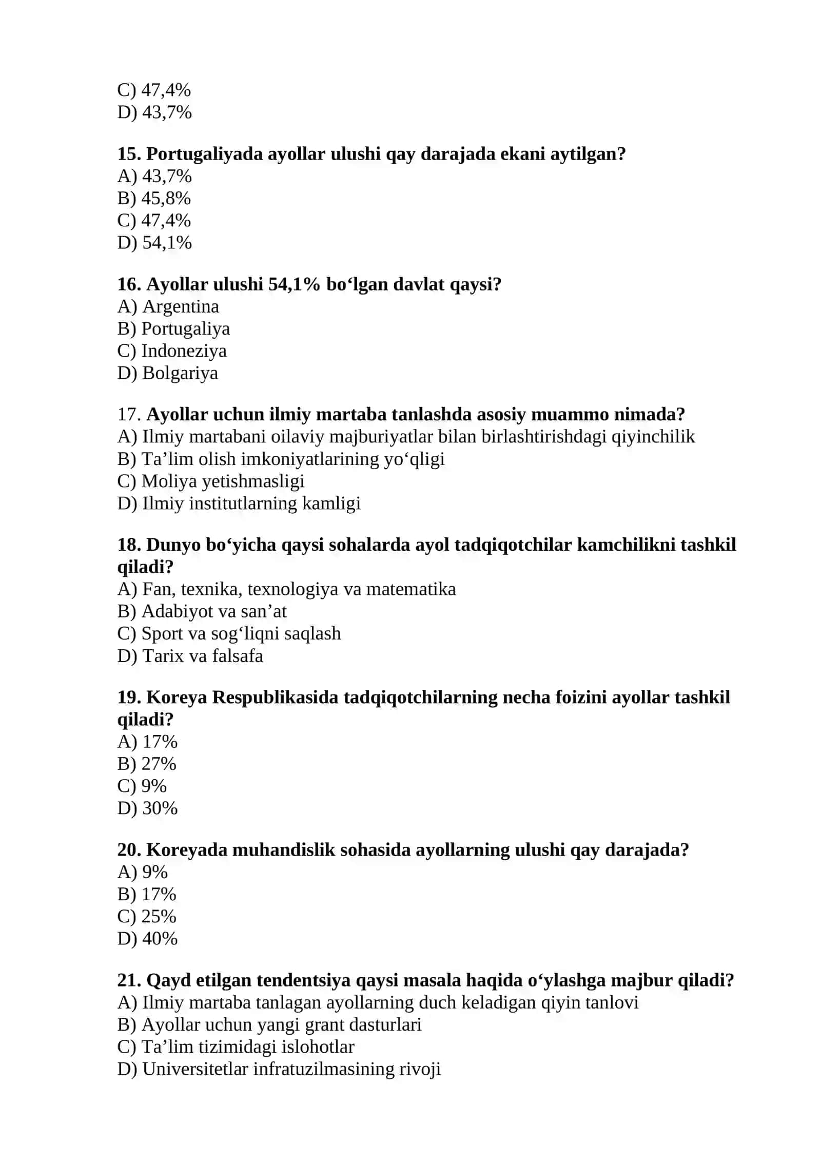 gender tarbiya test 3