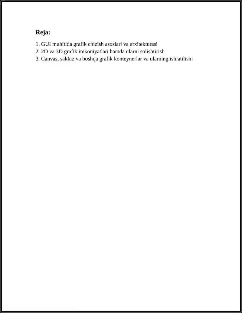 GUI MUHITIDA GRAFIK IMKONIYATLARI 3