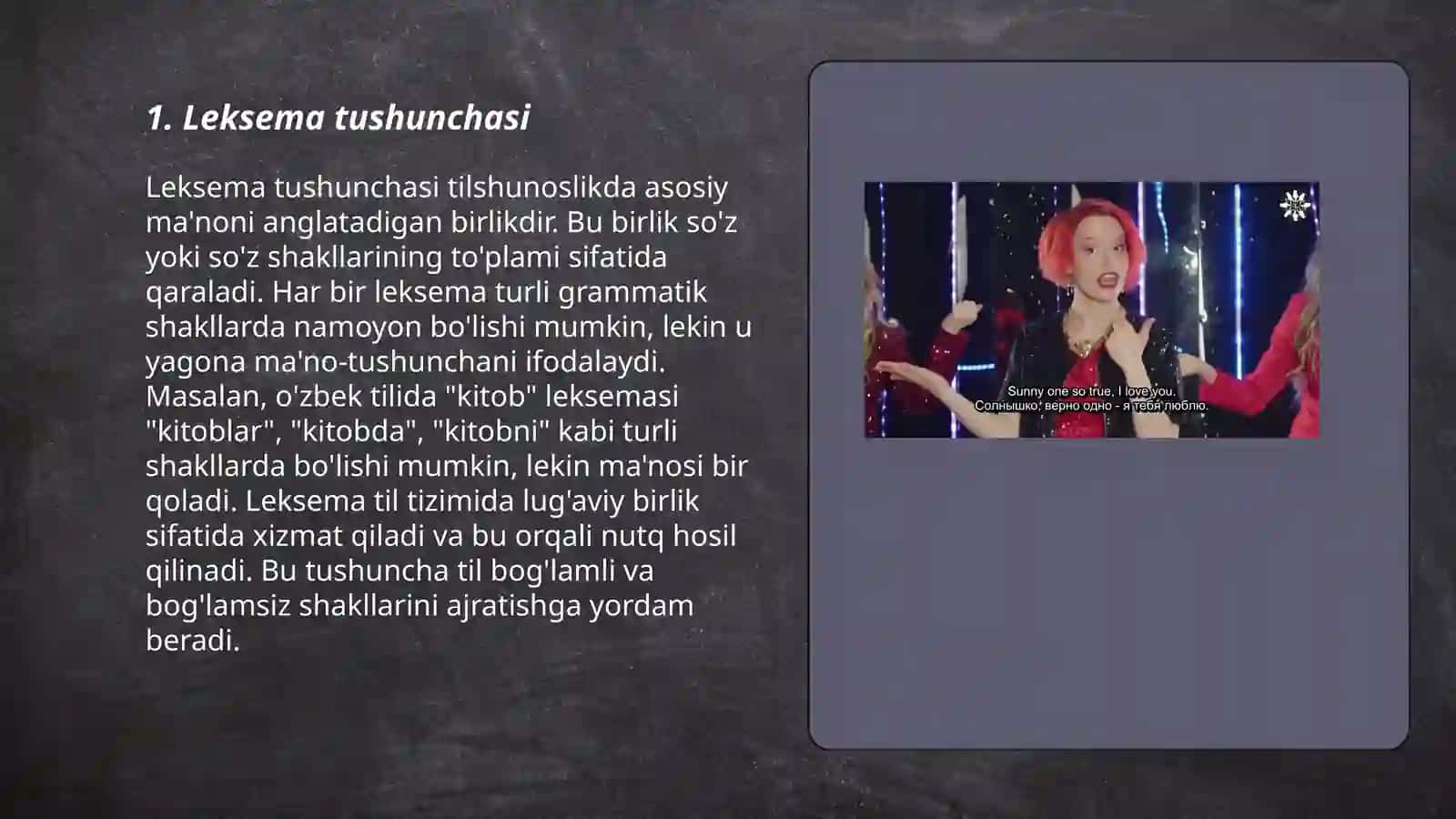 Leksema va so'z munosabati 3