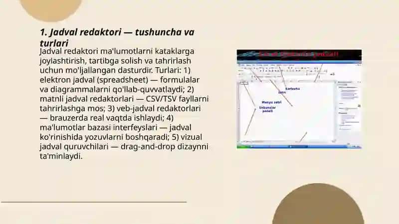 Jadval redaktorlari 3