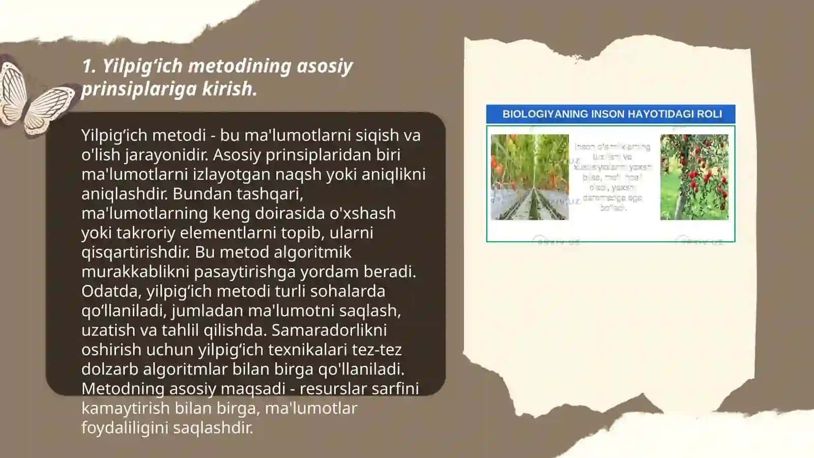 Biologiyani oʻqitishda yilpigʻich metodidan foydalanish 3