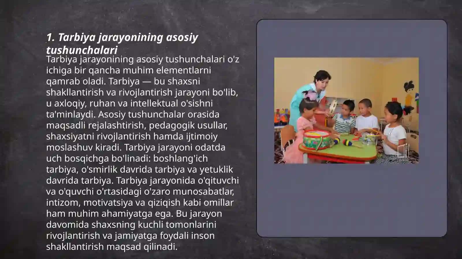 Tarbiya jarayonining mohiyati va mazmuni 3