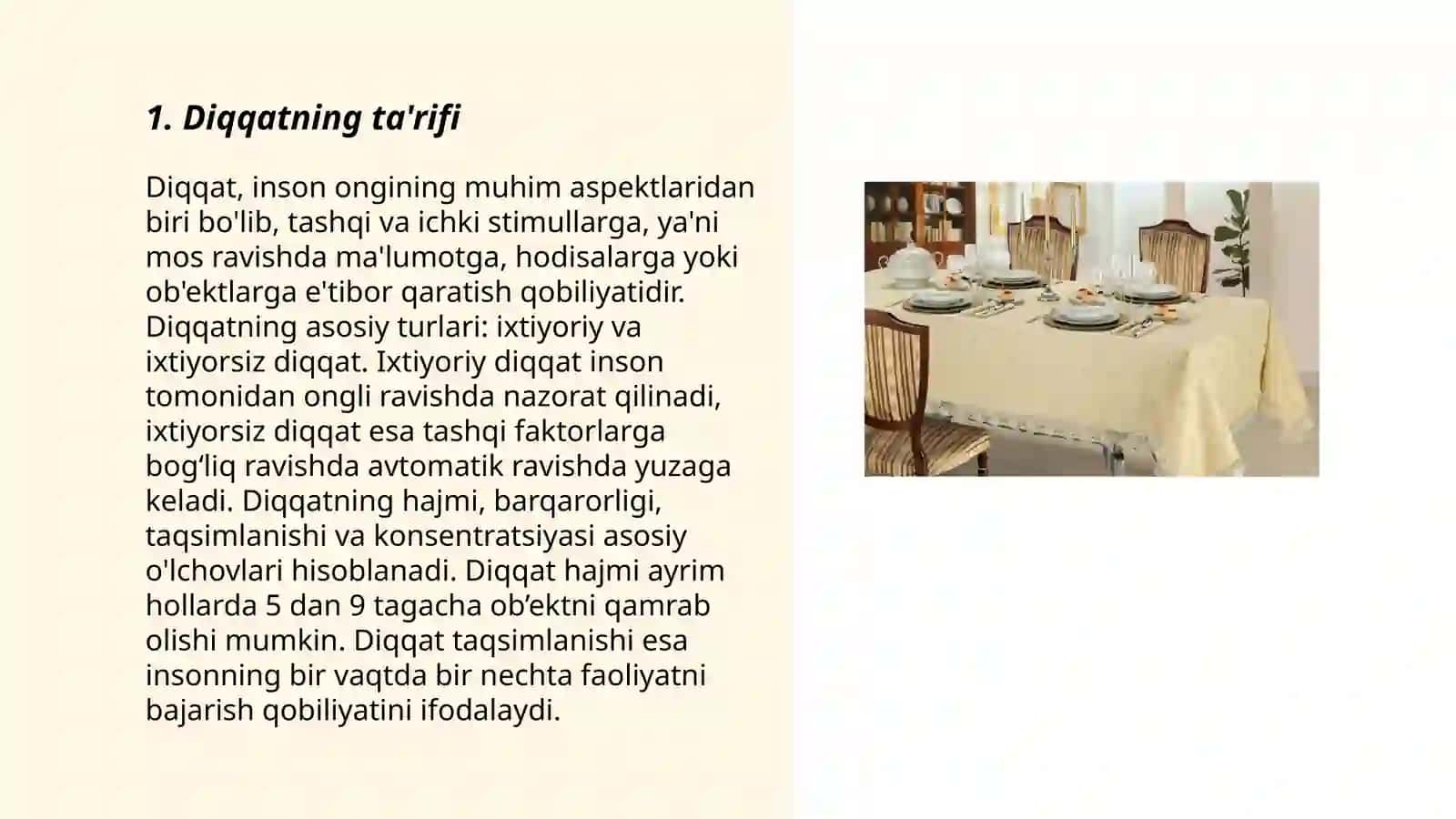 Diqqat turlari va uning xususiyatlari 3