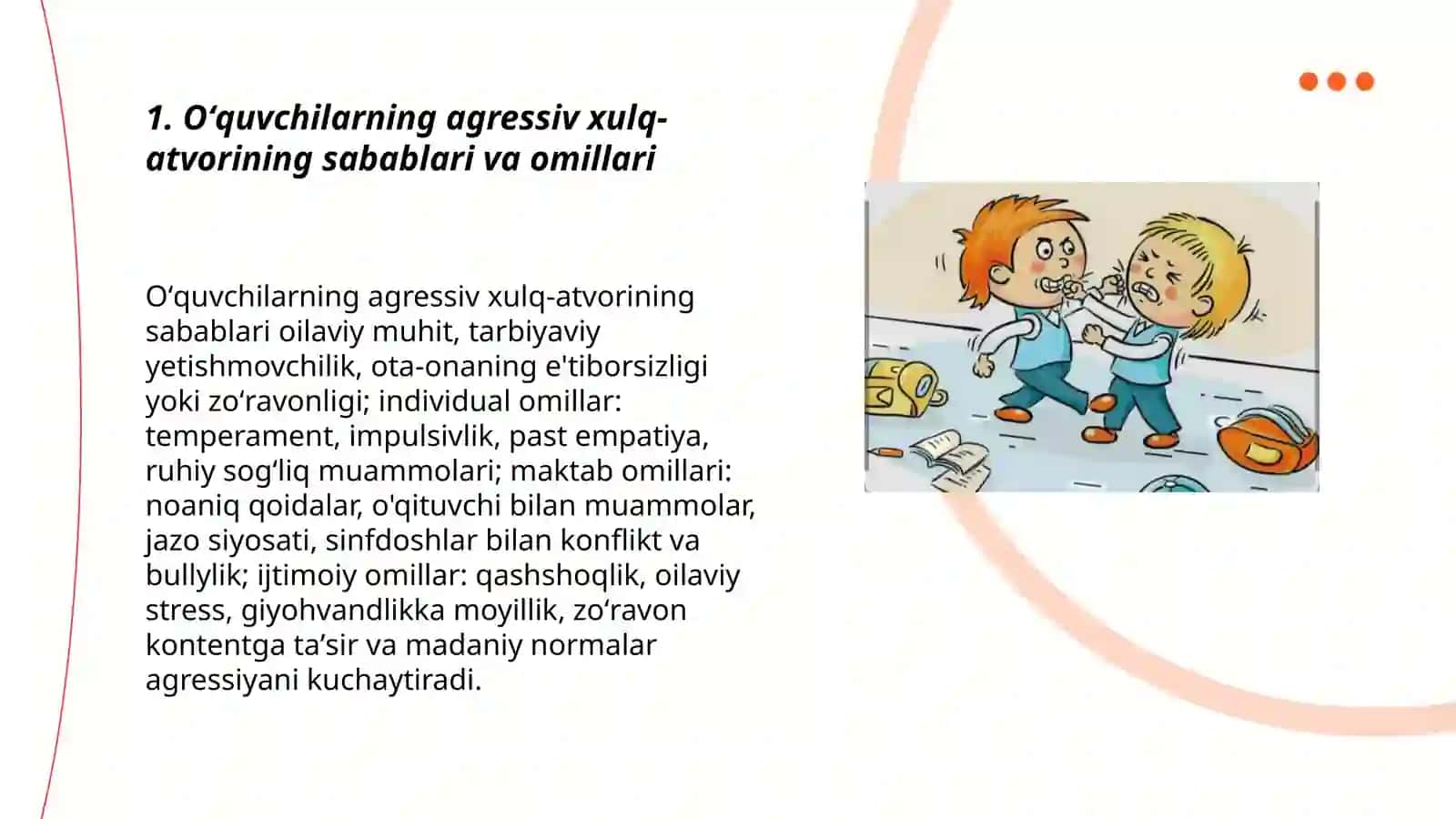 Ŏquvchilarning agressiv xulq-atvori va konfliktlari 3
