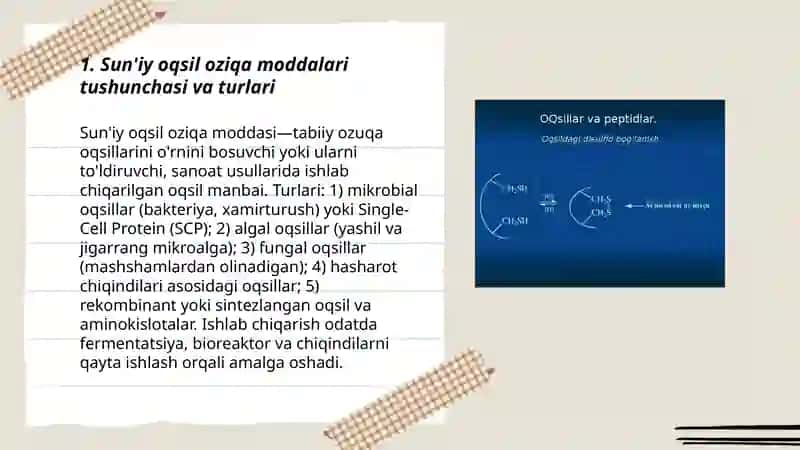 Sun'iy oqsil oziqa moddalari ishlab chiqarish 3