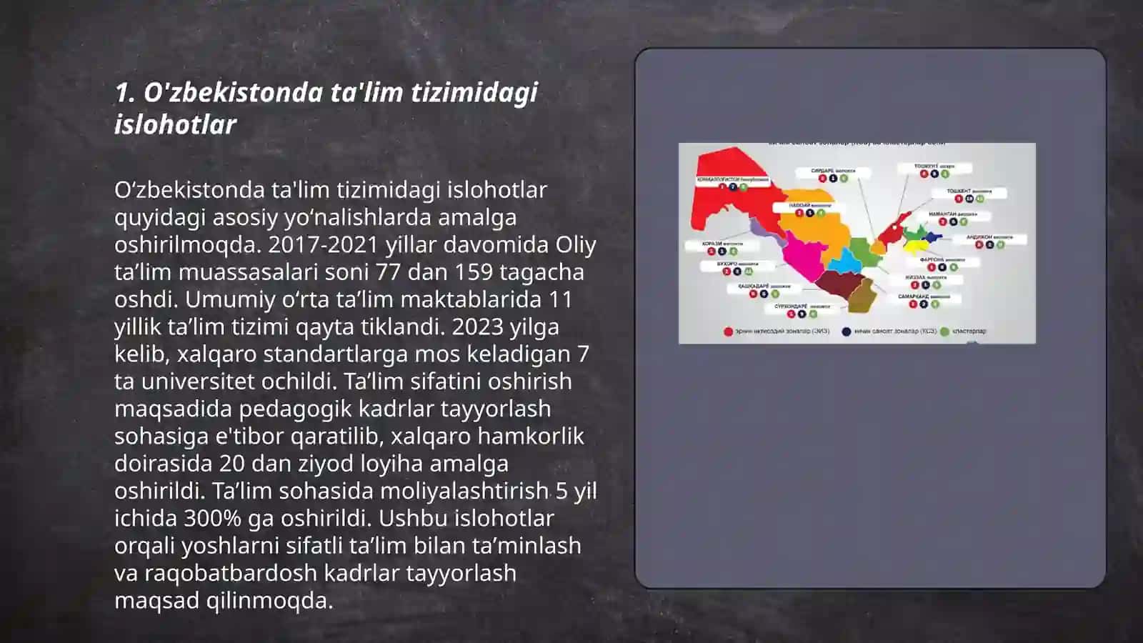 O'zbekistonda ta'lim tizimidagi islohotlar 3