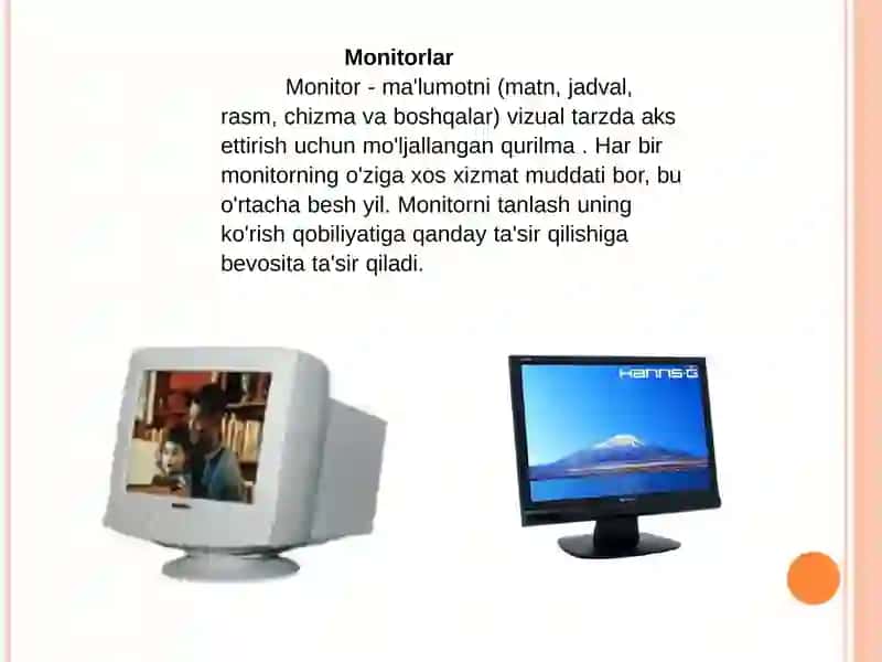 Zamonaviy monitorlar LCD, LED 3