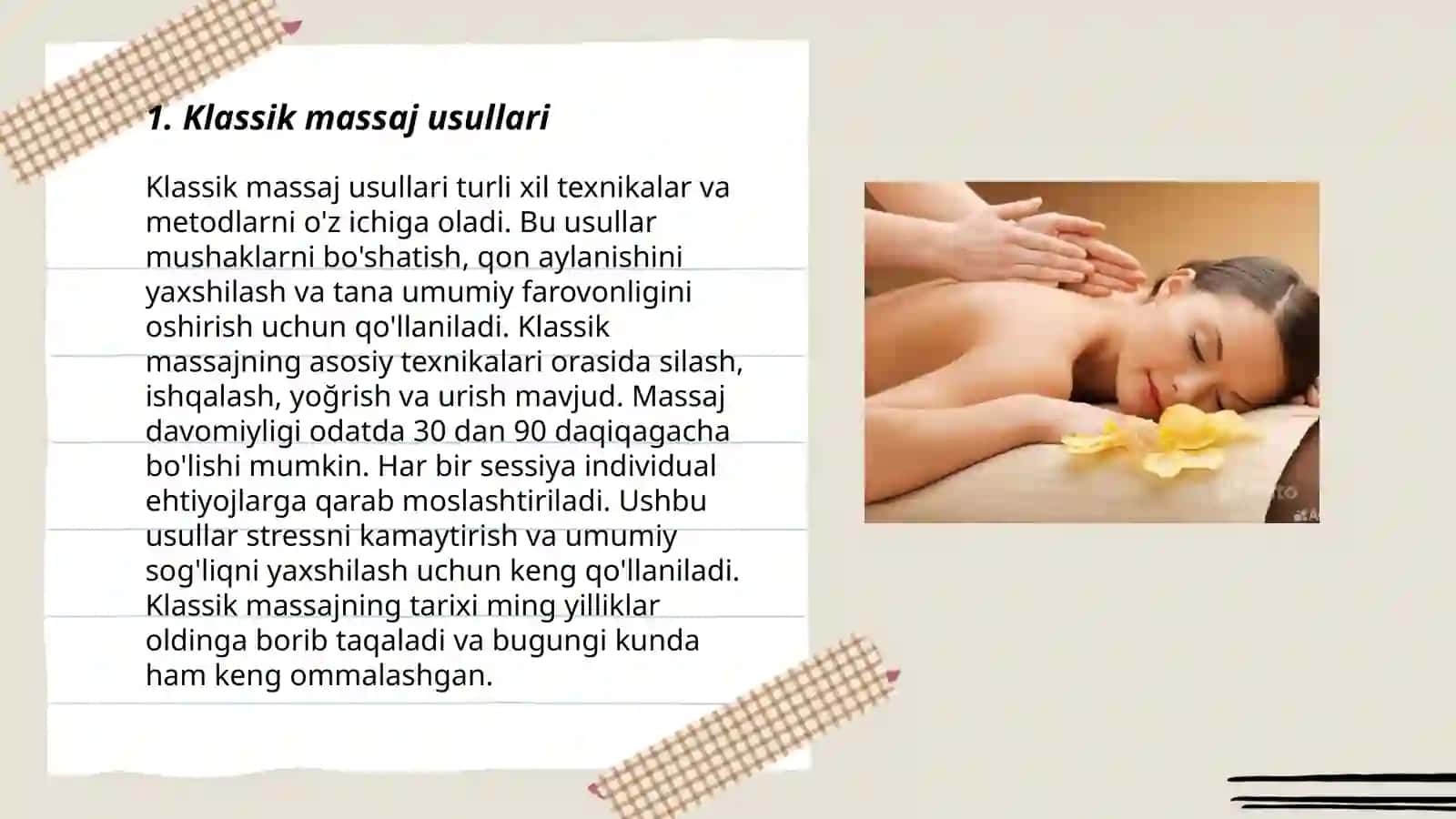 Klassik massaj usullari 3
